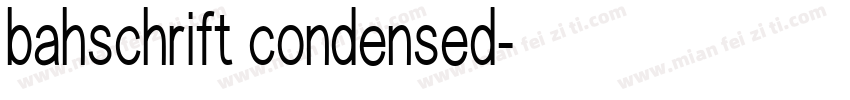 bahschrift condensed字体转换